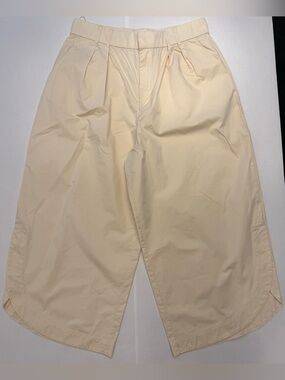 Anthropologie Mare Mare High-Rise Pleated Trousers in Light Beige